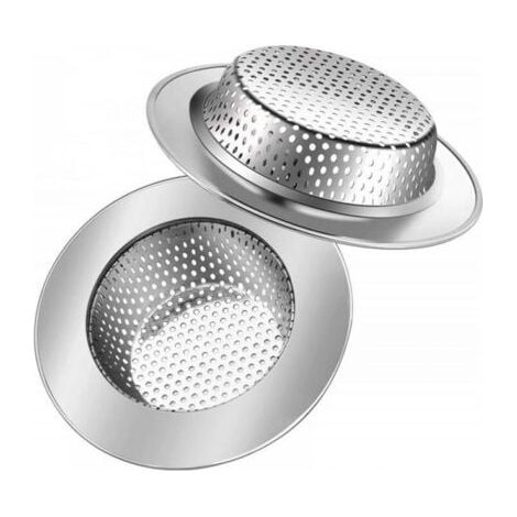 2PCS Filtre en acier inoxydable pour évier (9cm), protège les éviers de cuisine, les éviers de salle de bain. (1/5)