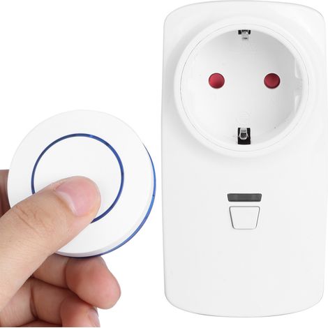 Fernbedienung für Haushaltsgeräte, 2-Wege-Steckdose mit Fernbedienung, blau, EU-Stecker, 250 V (1/5)