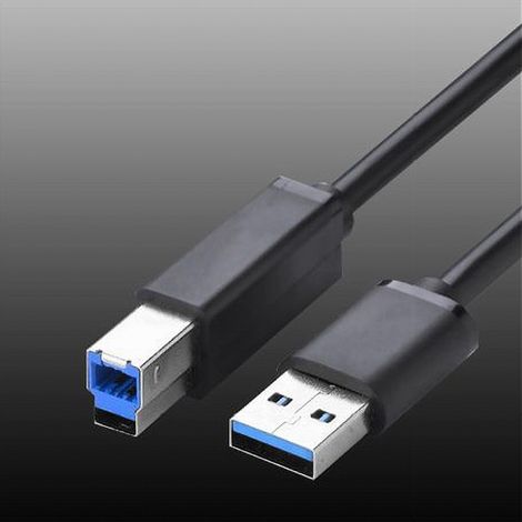 MaxTech - Usb 3.0 Am - Bm 3 Metri Cavo Maschio Pc Stampante Videocamera Maxtech Ca-3bm3m - (1/2)