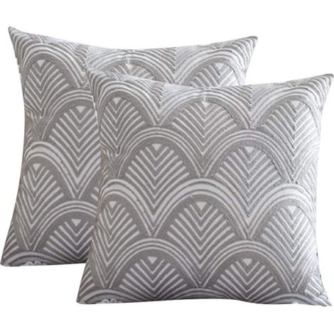 100% cotton pillowcases, soft classic embroidery. Decorative square vintage retro cushion cover for living room, sofa, bedroom (45.7 x 45.7 cm) (1/5)