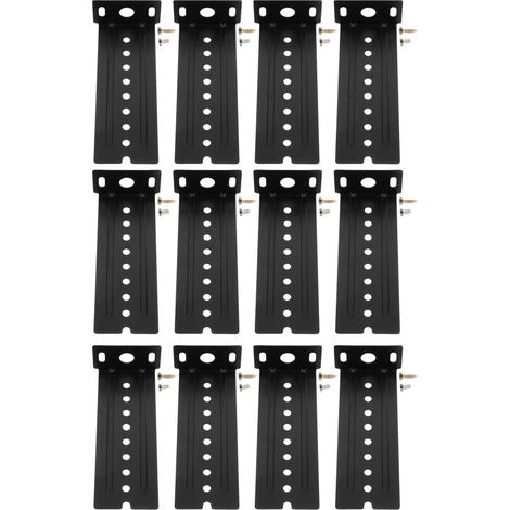 Lot de 12 supports coulissants pour clavier, en acier inoxydable noir, (1/5)