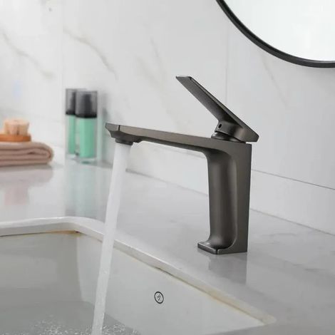 Robinet de Lavabo Laiton Sanitaire Gris Graphite 9967N (1/2)