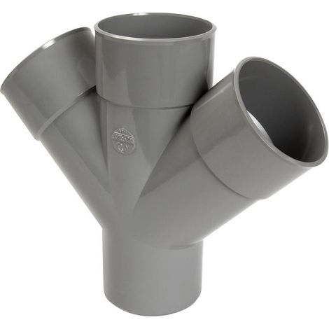 Nicoll – Culotte et embranchement double parallèle à 45° – male-femelle – PVC lisse non microporeux – Pour tubes du marché