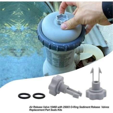 10460 Valve de libération d'air avec joint torique de rechange pour pompes à filtre Intex 2811CA 2811EH 28121EH 10264 (1/4)