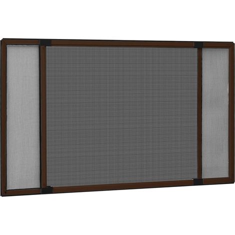 Ausziehbarer Insektenschutz für Fenster Braun (75-143)x50 cm