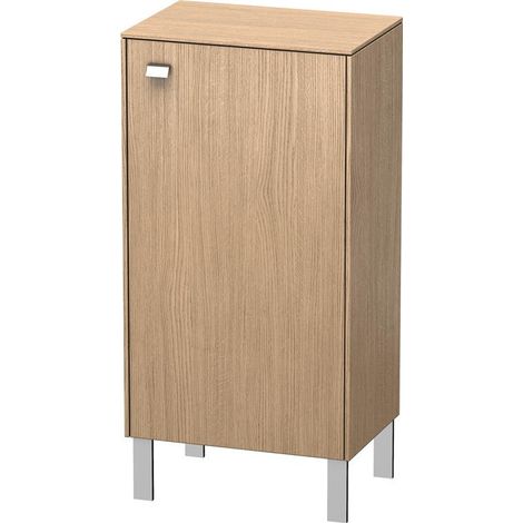 Armadio Duravit Brioso semi-alto Singolo, 1 anta, incernierato a destra, 2 ripiani in vetro, altezza min. 61,0 cm - max. 91,0 cm, larghezza min. 27,0 cm - max. 52,0 cm, profondità min. 19,6 cm - max. 35,9 cm, Colore (anteriore/corpo): Decorazione quercia europea, maniglia cromata - BR1340R1052