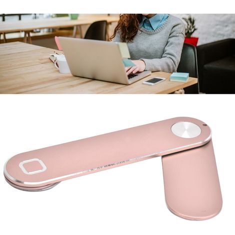 Porte téléphone portable sur laptop magnétique aluminium fixe clip monture second écran amélioration bureau [Rose Gold] (1/5)