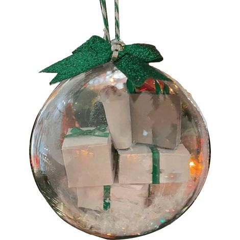 3.15in Christmas Mini Express Box Ornament With Colorful Bows PVC Funny Mini Packages Ornament for Xmas Halloween Decorations Style 2