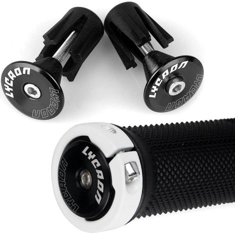 LYCAON Bike Lenker Griffe rutschfeste Gummi Aluminium Lock Handgriff (1/5)