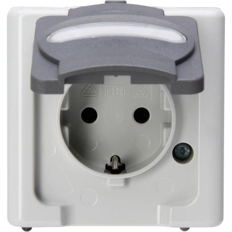 Kopp BLUE ELECTRIC Steckdose AP FR IP44 grau 103356006 (1/5)