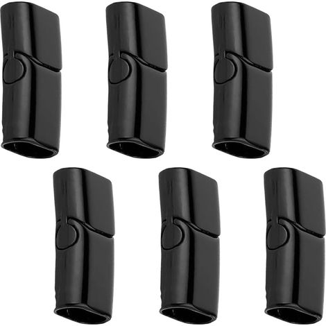 6 Pcs Fermoirs de Bracelet Magnétique Fermoir de Cordon Cuir en Acier Inoxydable Fermoirs d'extrémité Rectangle pour la Fabrication des Bricolages Bijoux(12 6mm) (1/5)