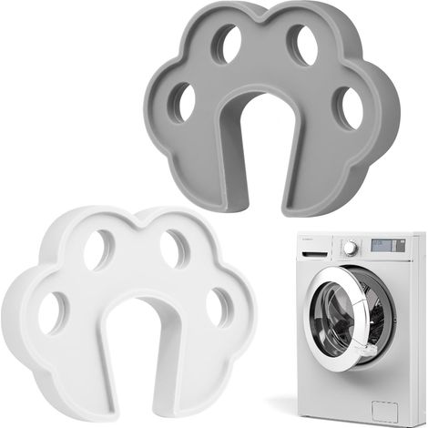 Support de porte de lave-linge gris et blanc, accessoires de support de porte de lave-linge à chargement frontal, support de porte de lave-linge ouvert, outil de support de porte de lave-linge (1/5)