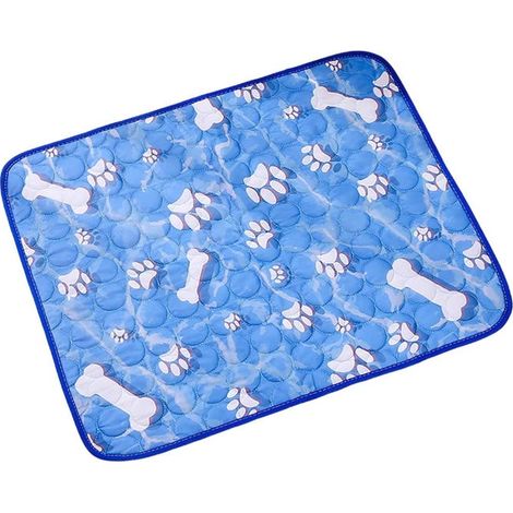 Manta para mascotas de seda helada de 70 x 55 cm, transportín, ligera, lavable y refrescante. (1/4)