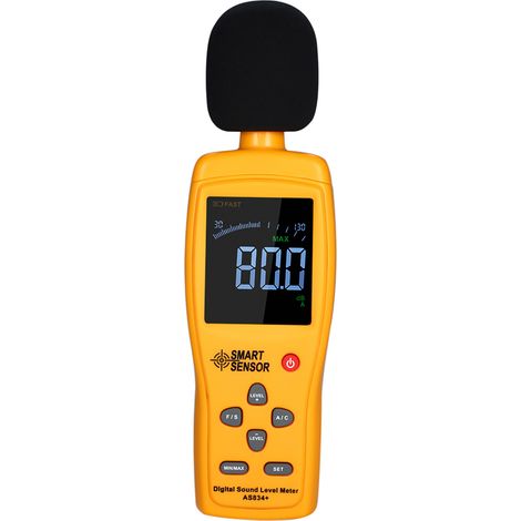 Sonomètre numérique, mesureur de bruit numérique, sonomètre LCD, instrument de mesure du niveau sonore 30-130 dB, testeur de décibels (1/4)