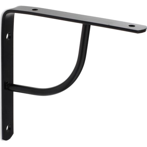 Escuadra para Estantería Estilo Decorativo Fabricado en Acero Acabado en Negro Mate Medidas 20150150 mm Sistema de Fijación Atornillado 1 Unidad -