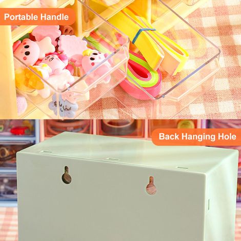 Boîte De Rangement Bureau - 9 Tiroirs Détachables - En Acrylique Transparent - Pour Bureau Maison Atelier - 1 Pièce (1/5)