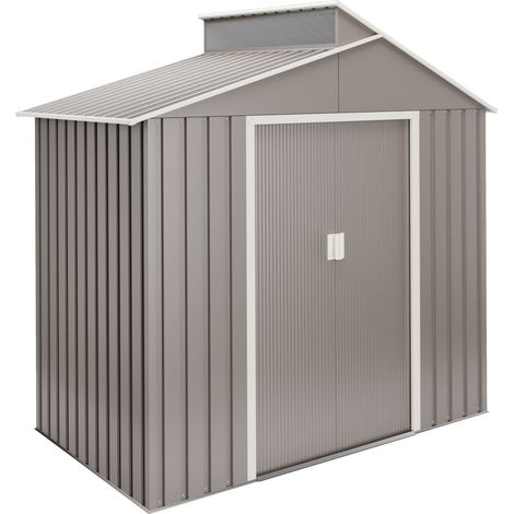 Caseta metal Nuuk 2,84m2 - 10 años de garantía - 220x129x214cm. Cobertizo jardin (1/6)