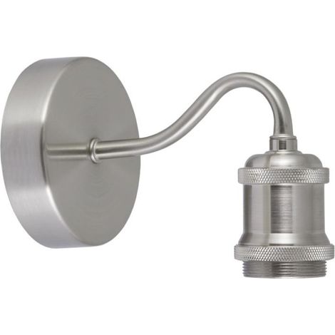 Aplique a pared modelo Eduardo acabado niquel satinado 14 cm(alto) 10 cm(ancho)16 cm(fondo