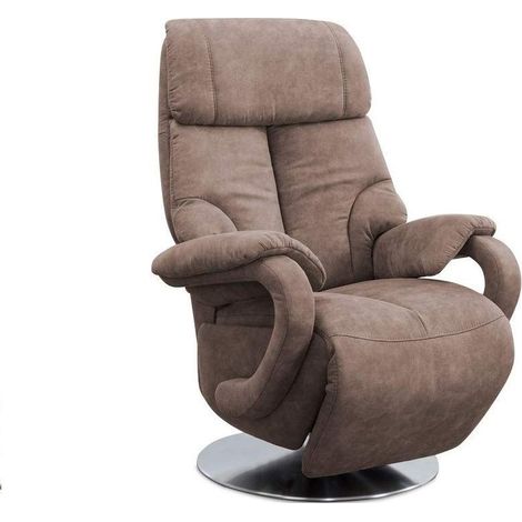 Fauteuil TV avec Fonction relaxante réglable manuellement Marron Clair 80 x 115 x 79 cm (1/5)