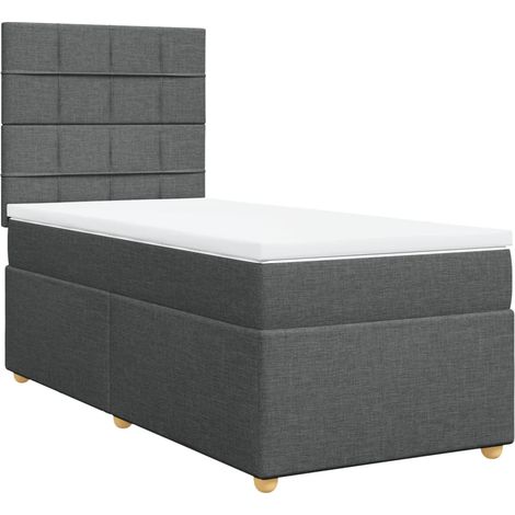 Maison Exclusive - Boxspringbett mit Matratze Dunkelgrau 90x190 c