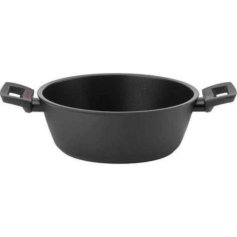 Schwarzer Topf mit zwei Griffen 24 cm