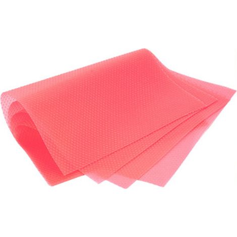 Tapis pour étagère de réfrigérateur lavables (8 pièces), absorbe les déversements, couleur rose pour réfrigérateur, congélateur, placard ou cuisine. (1/5)