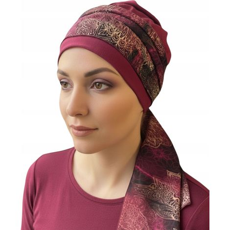 Turbante da donna Wera 251-533, una sciarpa per la primavera e l'estate, adatta anche dopo la chemioterapia. (1/5)