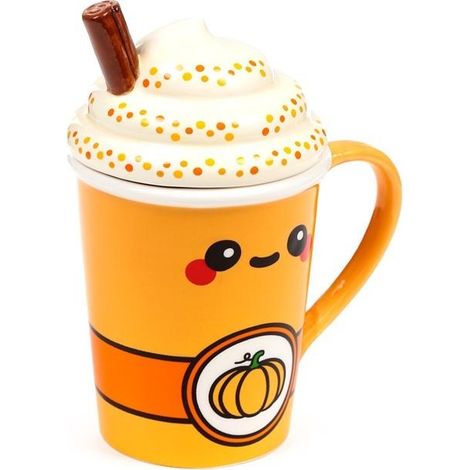 Keramikbecher mit Deckel – Kürbisgewürz.