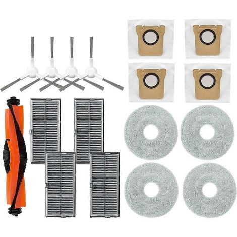 Avec Xiaomi Mijia M30S Consumables D103CN de remplacement Accessoires Main Side Brosse HEPA Filtre Serpillière Sac à poussière (1/5)