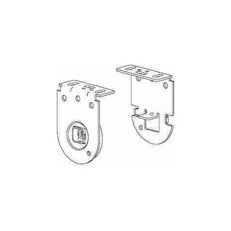 Nice 523.10018 - Kit staffe bianche con flangia per rulli Acmeda S45