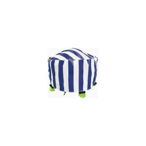 Housse de Protection pour Table Ronde d'Eau Extérieure - Housse Imperméable Rayée Bleue pour Piscine, Plage et Parc Aquatique - Couverture Résistante aux UV pour Meubles de Jardin et Jouets d'Extérieu (1/5)