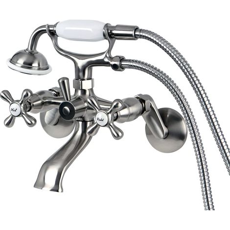 Victoria 3 pouces à 9 pouces à montage mural pour baignoire et douche Robinet, nickel satiné (1/5)