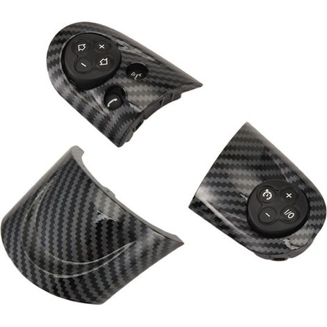 set of colors: Carbon fiber texture Material: ABS Multifunction steering wheel switch Steering wheel control switch set. (1/5)