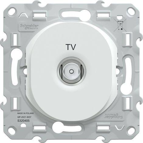 Ovalis TV-Steckdosenbaugruppe erforderlich, SCHNEIDER ELECTRIC, weiß SCHNEIDER ELECTRIC (1/5)