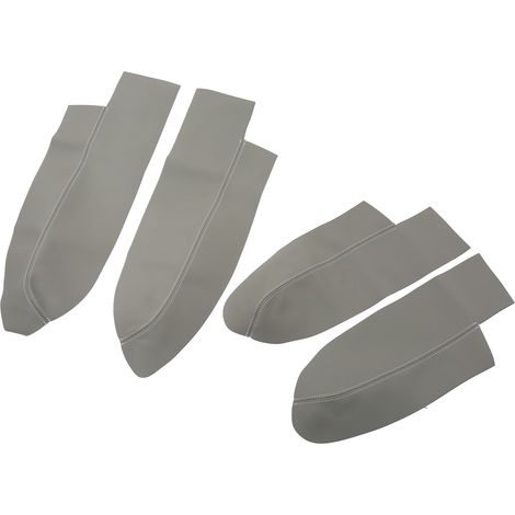 Ensemble de 4 housses d'accoudoirs pour portes avant et arrière, en cuir microfibre, pour CRV 2007-2011, gris (1/5)