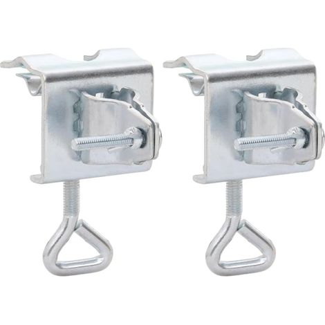 Pinces à Parasol pour Balcon 2 pcs acierMaison & Jardin,Pelouses & Jardins,Vie en extérieur,Accessoires pour parasols & voiles d'ombrage (1/5)