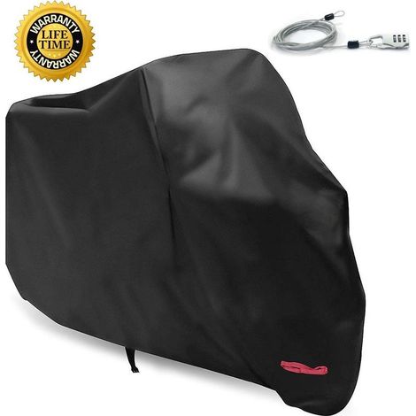 Bâche Garage Moto Garage Pliant Moto Housse De Protection Scooter Extérieur Et Intérieur Pour Harley-Davidson Honda Suzuki (Noir, 2xl (265x105x125 Cm)) (1/5)