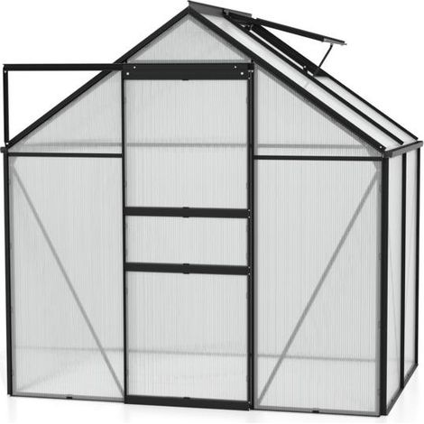 Vitavia Aktionsangebot (inkl. 60 Euro Zubehör): Gewächshaus "Comet 2500", schwarz, 2,5 m², 4 mm HKP