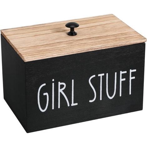 Tampon-Aufbewahrungsbox fürs Badezimmer – Aufbewahrungsbox aus Holz – Geeignet für Damenhygieneartikel – Toilette, Badezimmer – Tamponbox mit Deckel (1/5)