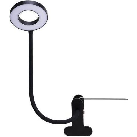 Lampe de bureau LED à clipser Lampe de lecture à clipser flexible à 360 ° Lampe de bureau à LED USB pour étudier et travailler, Noir (1/5)