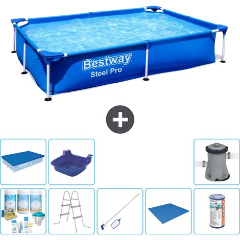 Bestway Bestway Steel Pro Rectangulaire - 221x150x43 cm - 9-pièces S22216 (1/5)
