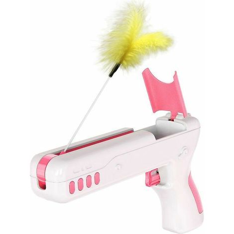 Artículos para mascotas Juguetes para gatos Divertido varita para gatos con plumas Juguetes para gatos - Rosa (1/3)
