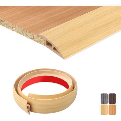 100x 5 Adhesive Threshold Bar Auto-AdhéSif,Flexible Transition Floor Strips AntidéRapant,Pvc Door Threshold Bar Pour Couvrir Les Portes Carrelage Moquette à Carrelage (Bois D’Origine) (1/5)