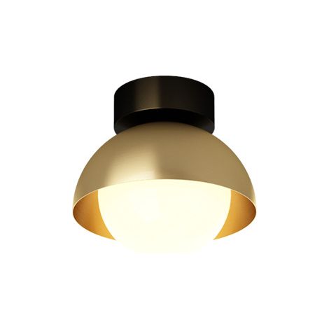 Plafonnier moderne avec abat-jour en forme de boule de verre blanc, luminaire suspendu semi-encastré, montage en surface contemporain, plafonnier en métal à 1 lumière for salon, couloir, ferme (1/3)