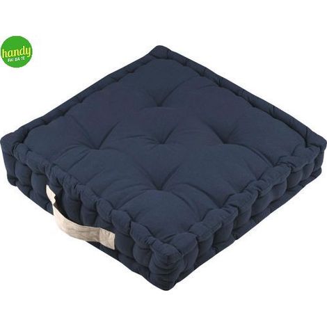 Cuscino Duo Stof cm 45x45x10 Blu/Lino