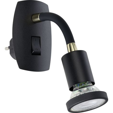 Applique Moderna Parrini Metallo Nero 1 Luce Gu10 4,5 Ip20