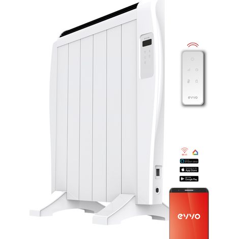 Emisor Térmico EVVO C6 Blanco, 900W, 6 elementos, Wifi, Control remoto, Temporizador (1/2)