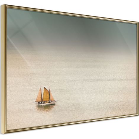 Affiche Murale Encadrée "Lonely Cruise" 30 x 20 cm Or