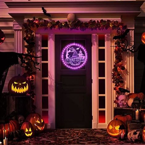 Halloween Guirlande Lumineuse, Halloween lumières Lampe, Lumières de Citrouille de Décor d'Halloween, Deco DIY Fête d'halloween, B (1/4)