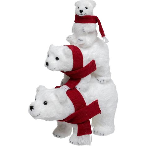 Orso piramidale in polipropilene con sciarpa 43 cm - Feeric lights & christmas (1/2)